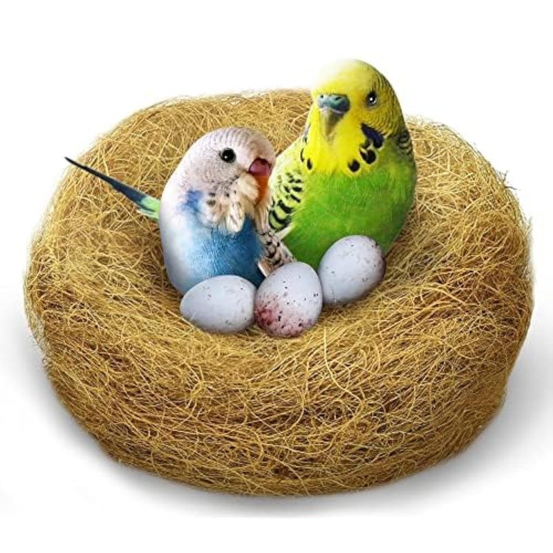 Coconut Fiber for Birds, for Arts & Crafts Projects, Parakeet Nesting Material for Comfortable Bedding in Nesting Box, Great for Nest Building and Hideouts, 1.5 oz
